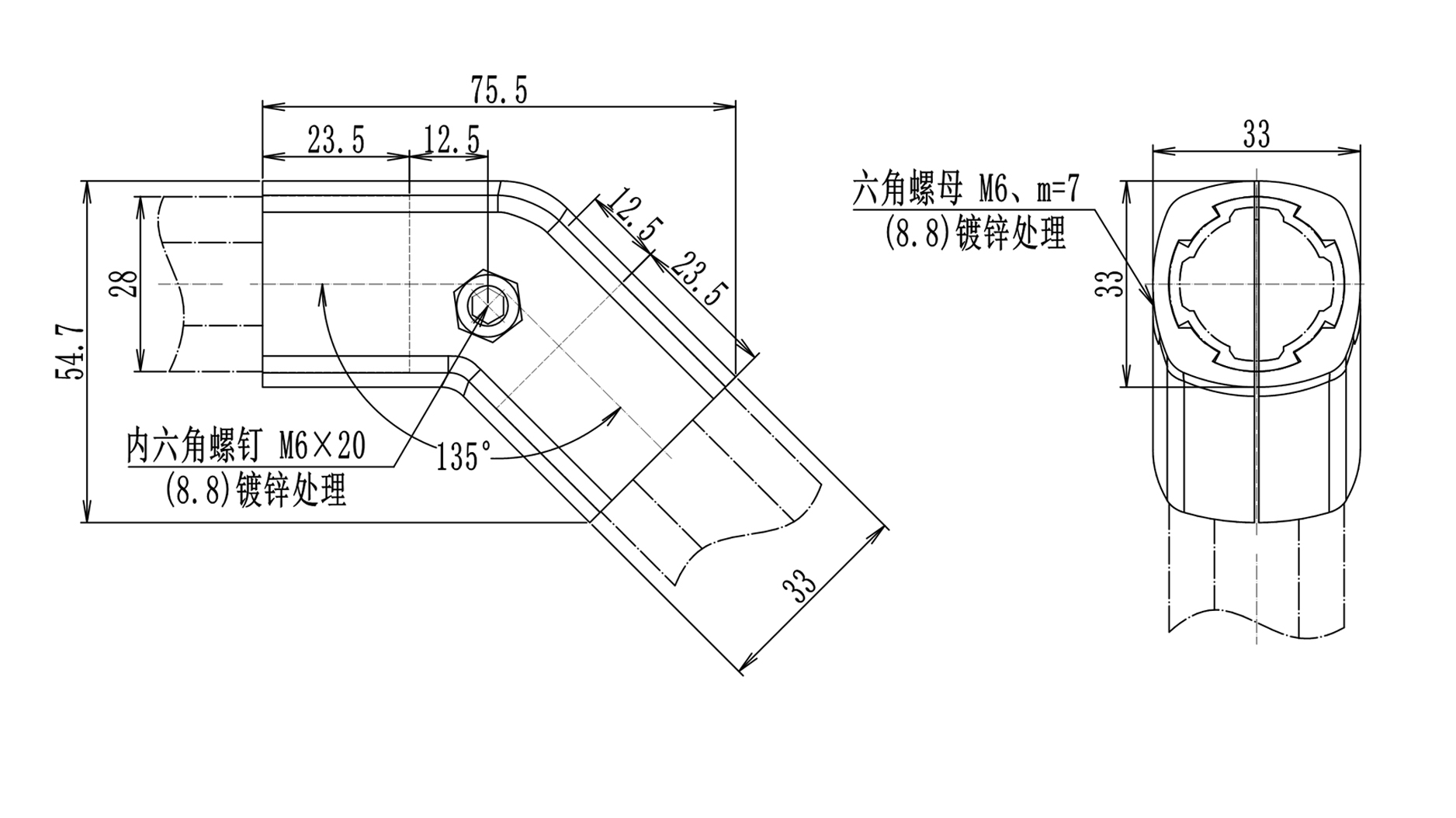 135°外接頭尺寸