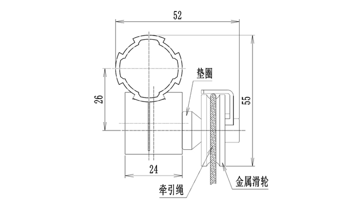 U型滑輪組件尺寸