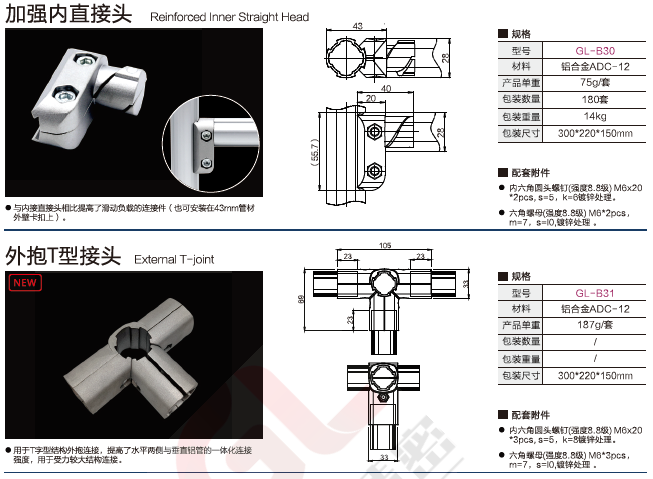 第三代精益管連接件規(guī)格15