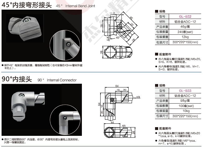 第三代精益管連接件規(guī)格16